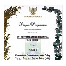Terbaik 3 PMA Tingkat Provinsi Banten 2014